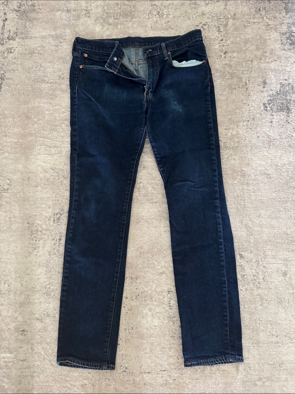 Levi's Men's Slim Straight Jeans in Dark Indigo